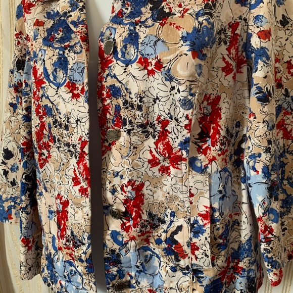Christopher & Banks Petite floral jacket size P/L - Picture 2 of 14